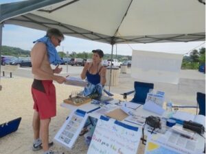 Outreach event at the beach