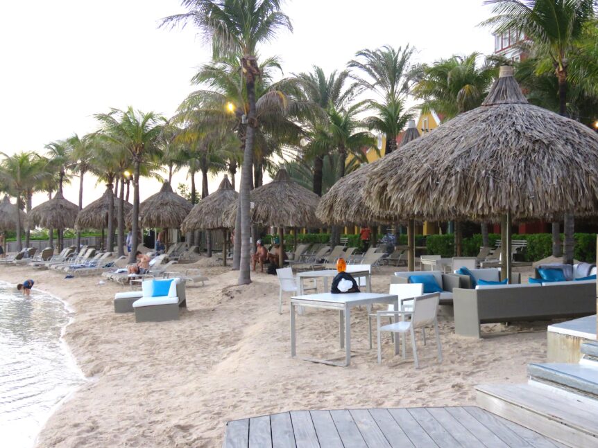 Tourism on the beach in Curacao. Photo by Lisa Sorenson